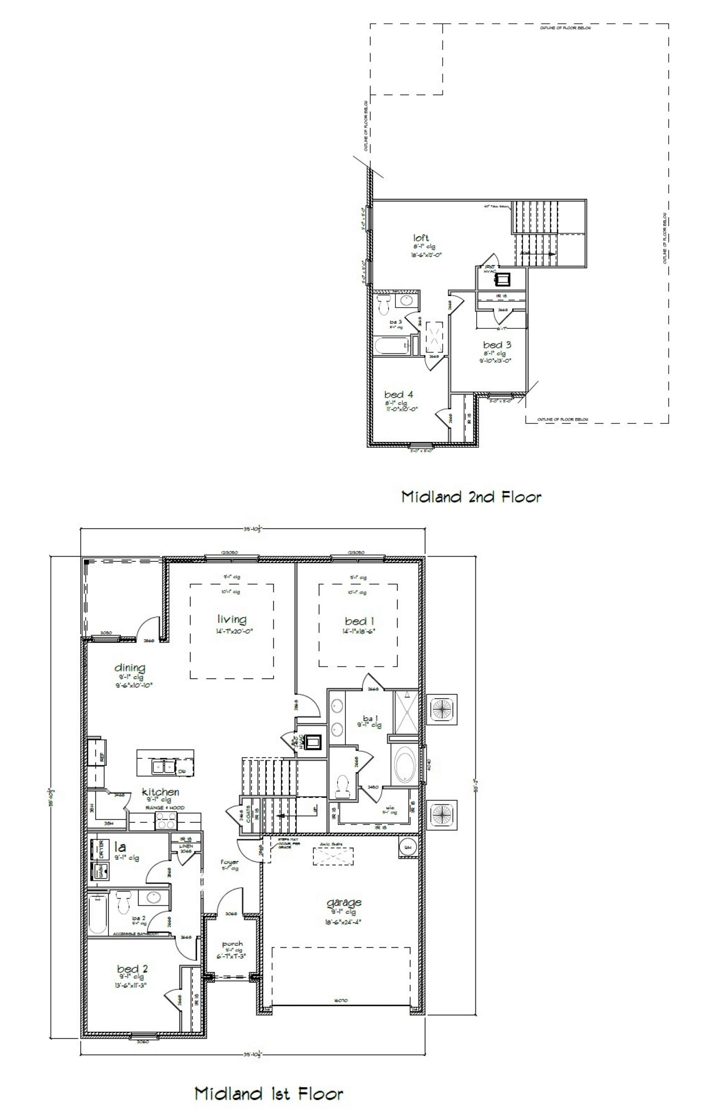 Midland floorplan layout.