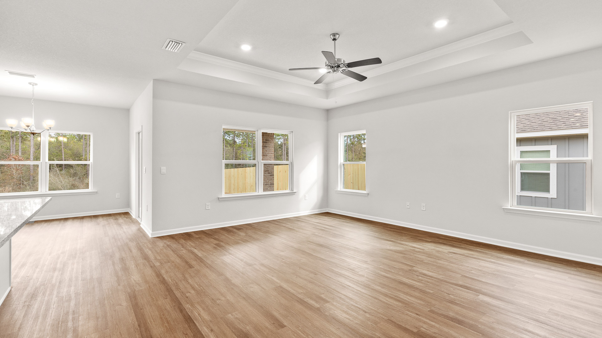 Misty new home interior.