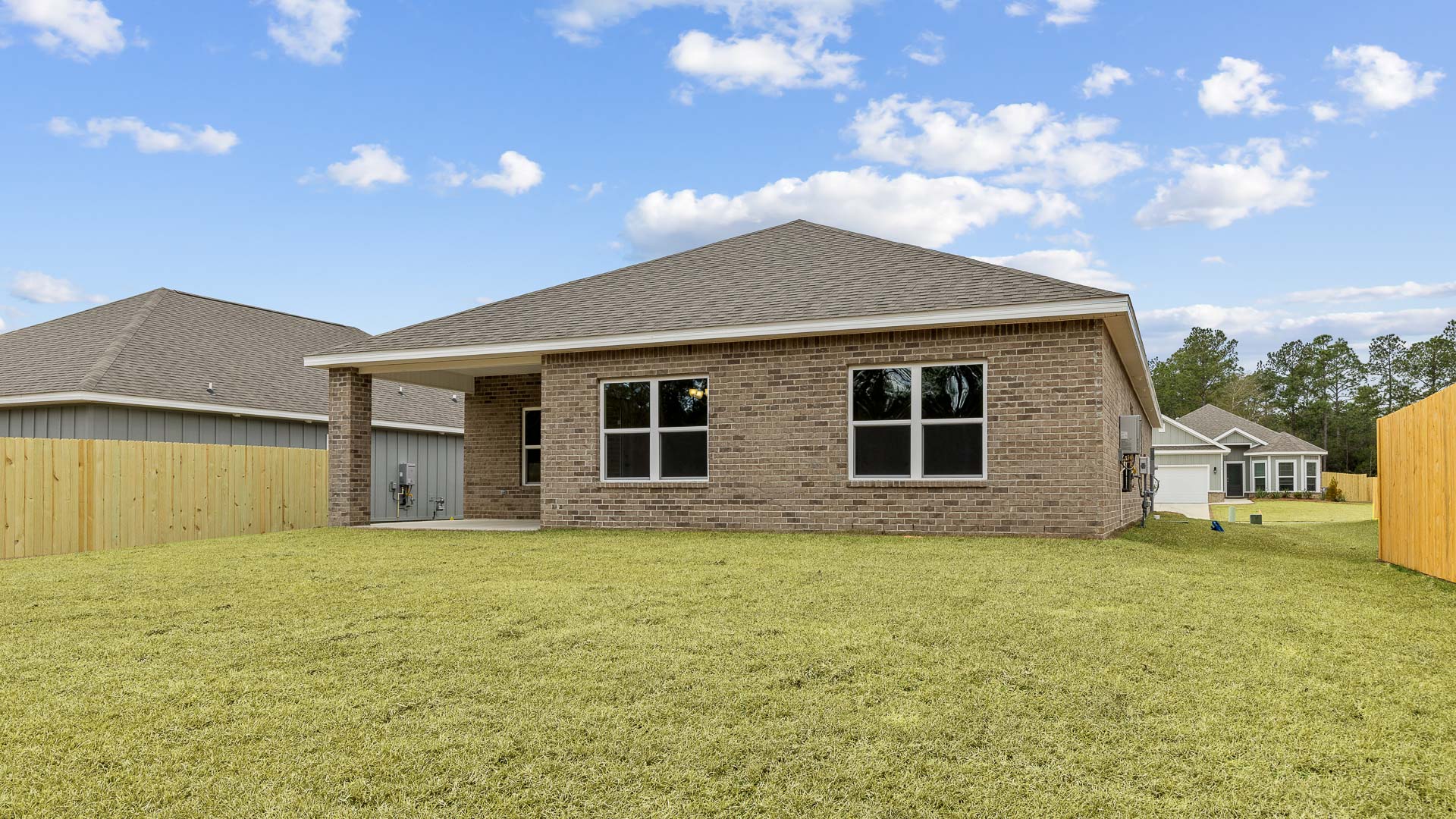 Misty new home exterio.