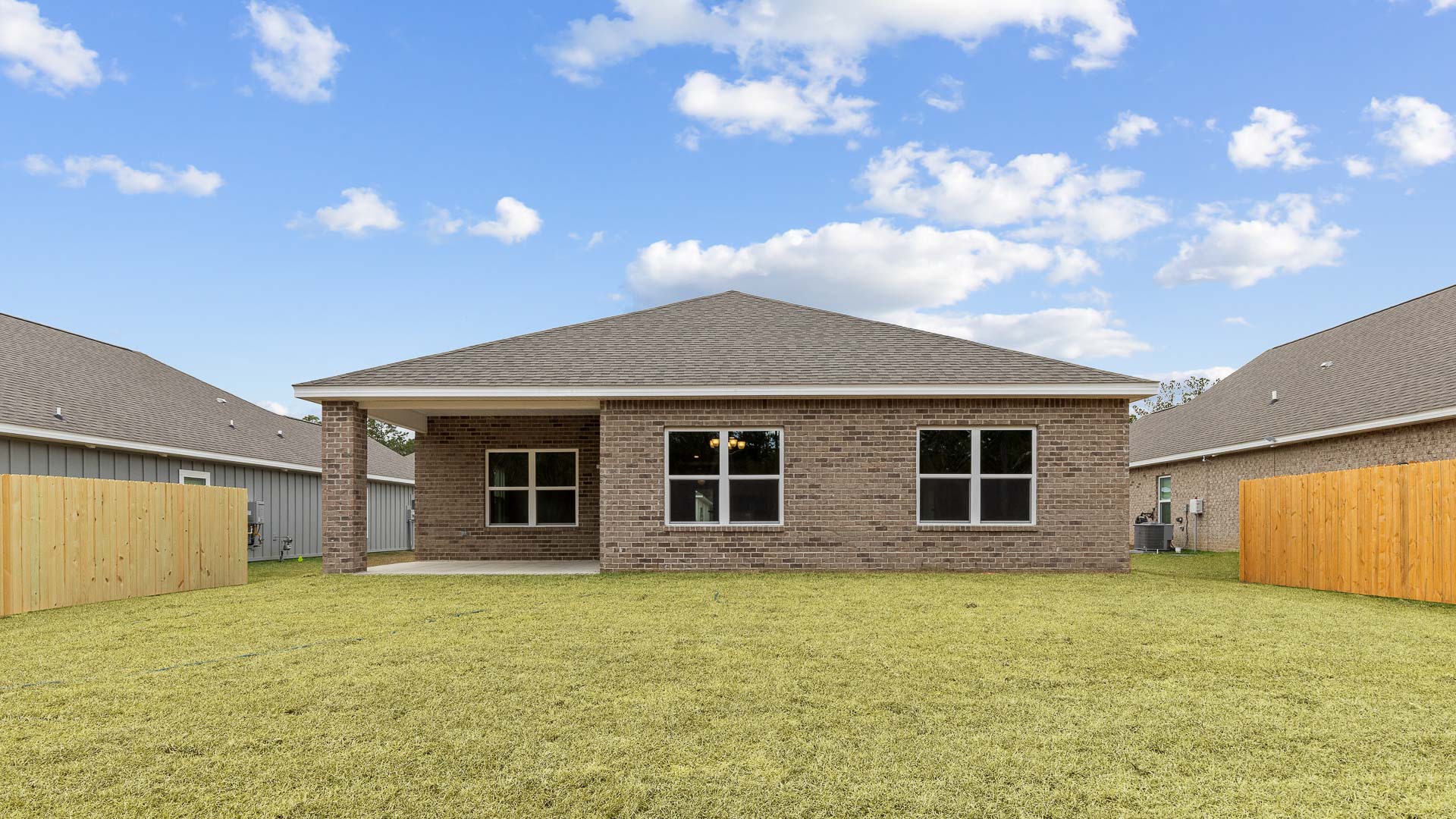 Misty new home exterio.