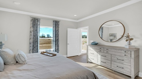 New model home with decorated interior.