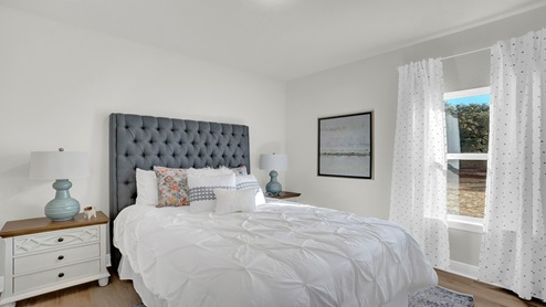New model home with decorated interior.