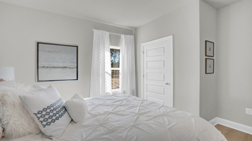 New model home with decorated interior.