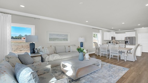 New model home with decorated interior.