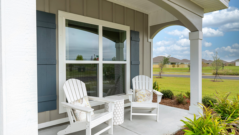 Covered front porch.