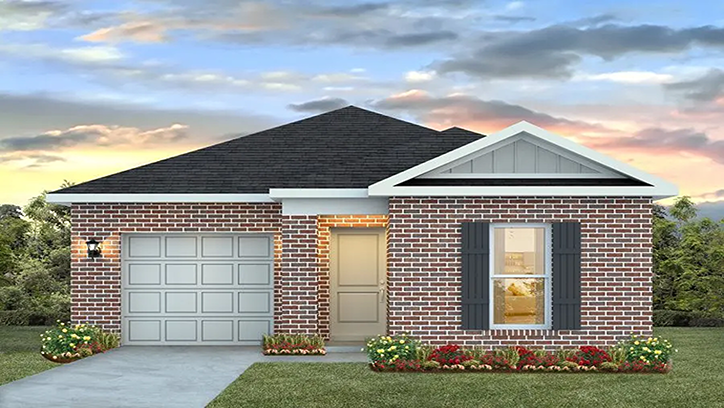 Single-story home with one-car garage - Delilah A4