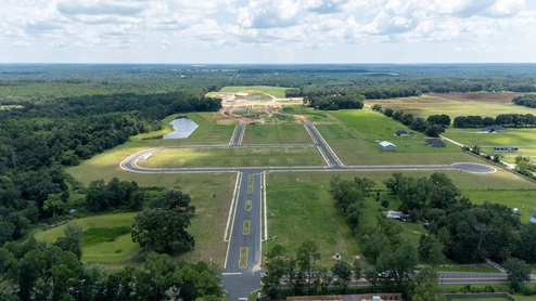 Aerial drone footage of upcoming community in Silverhill.