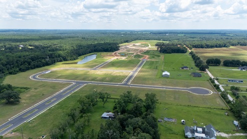 Aerial drone footage of upcoming community in Silverhill.