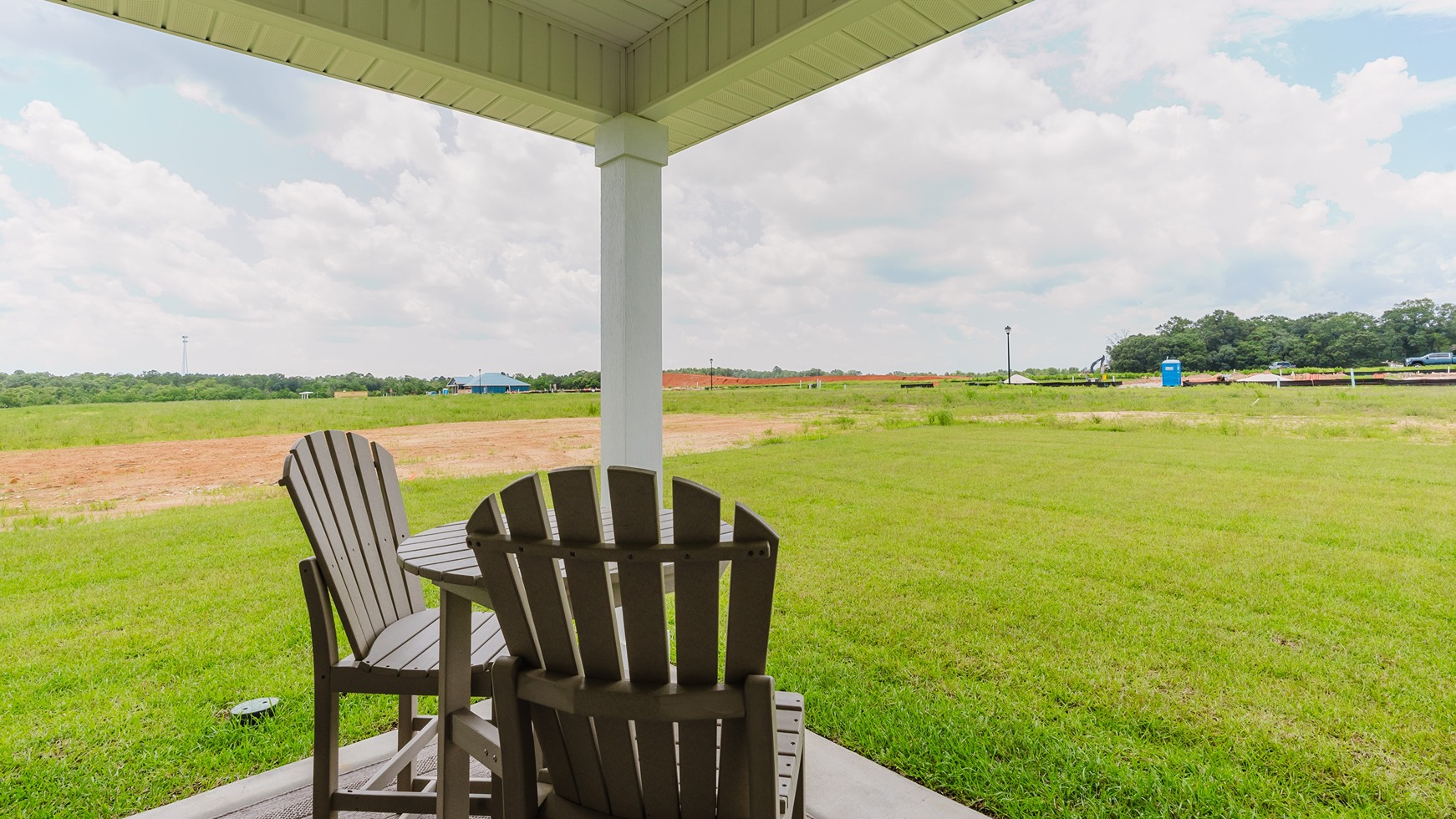 Back porch of the Cali floorplan.