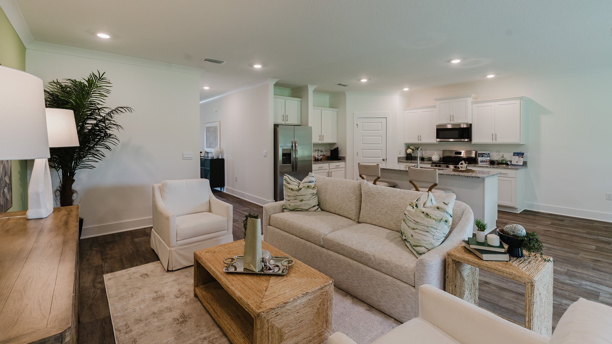 Open concept interior of the Ryder floorplan.