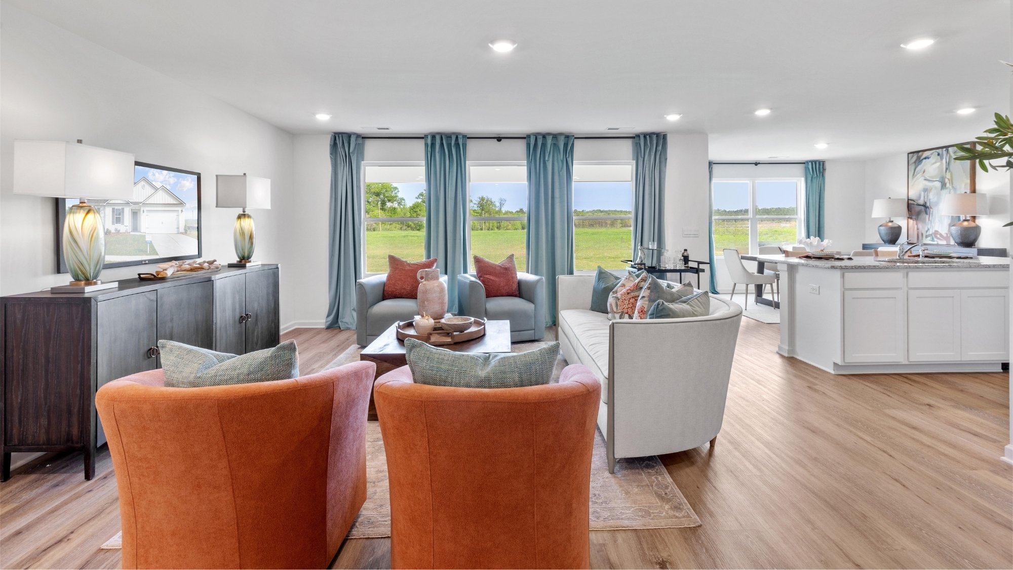 Cairn open concept interior.