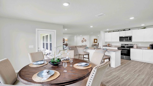 Dining nook in kitchen.