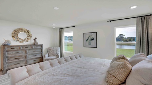 Bedroom with 2 windows.