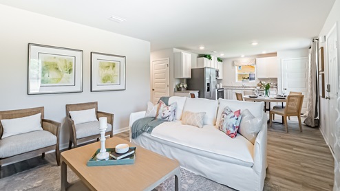 Interior picture of open-concept great room.
