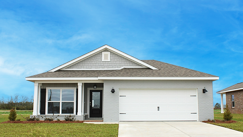 Julia exterior with garage.