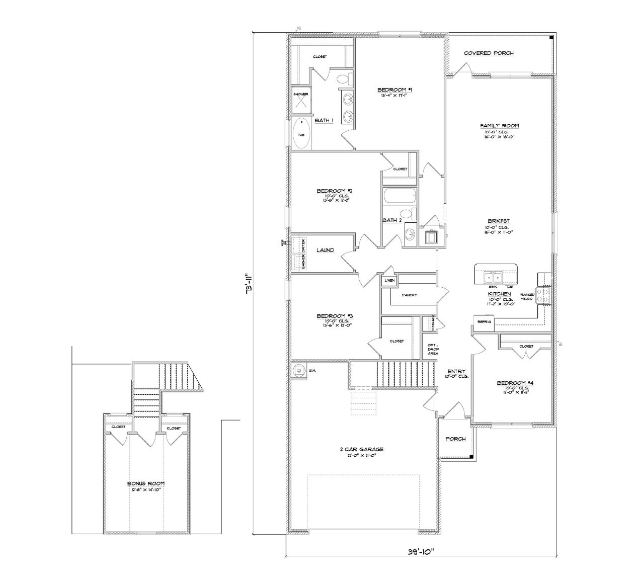 Blueridge A floorplan layout.