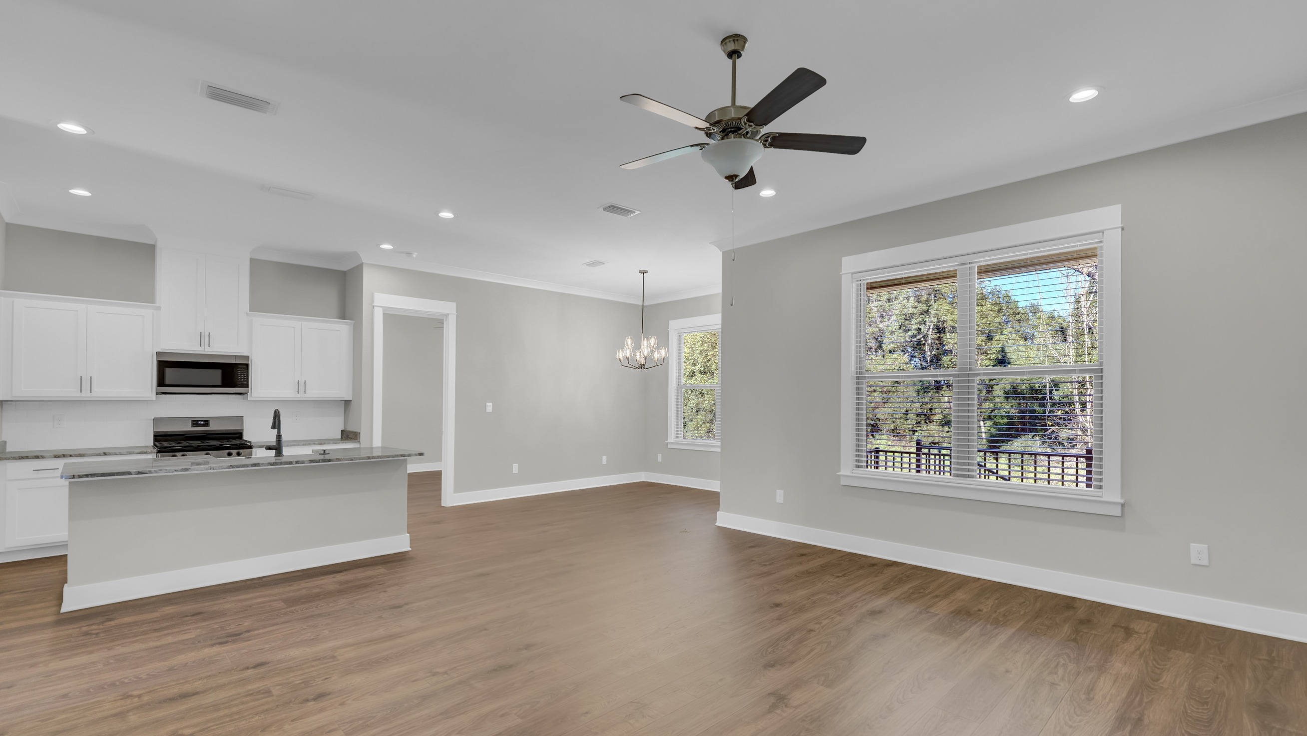 Denali open concept interior with high ceilings