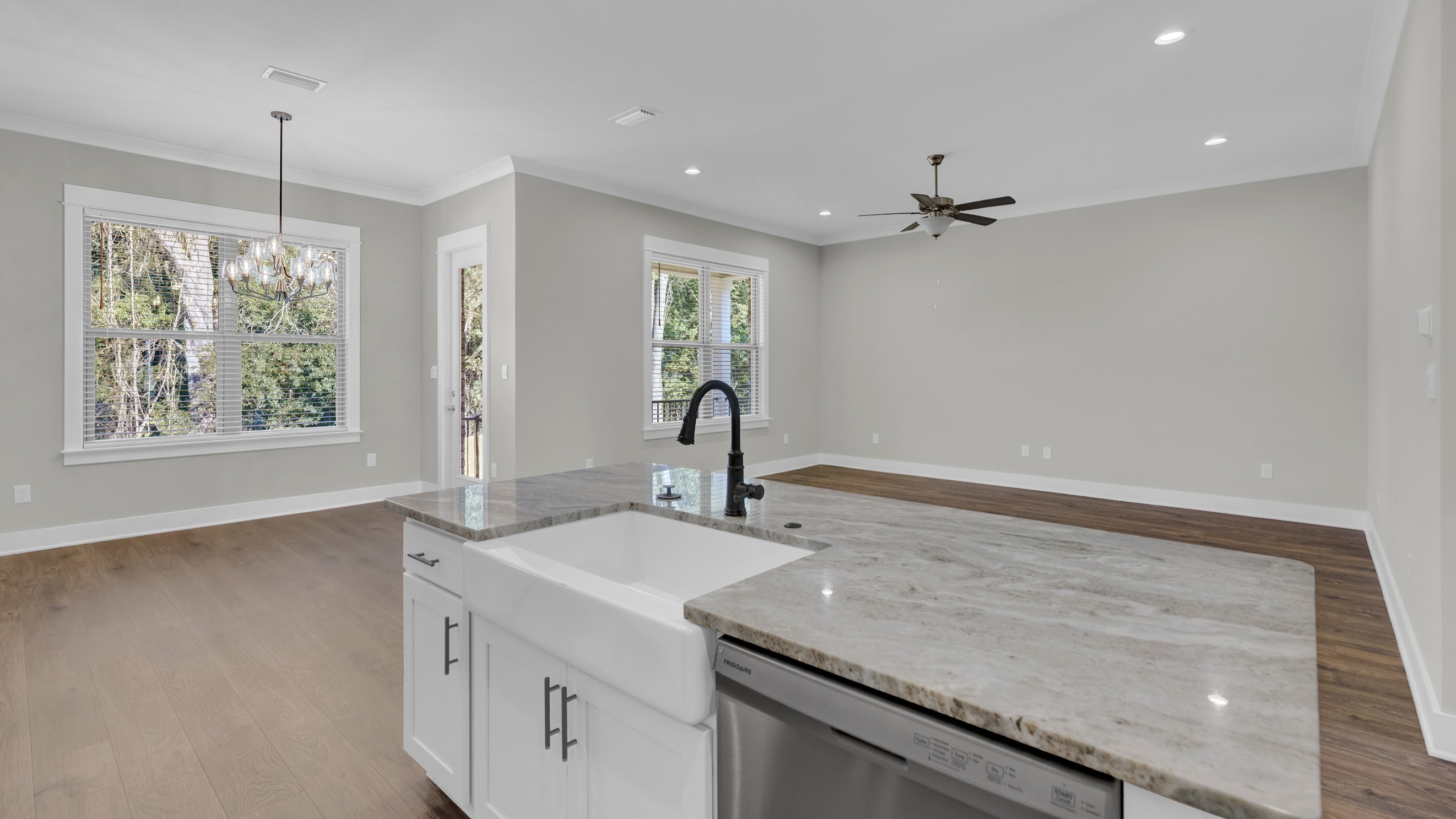 Denali open concept interior with high ceilings