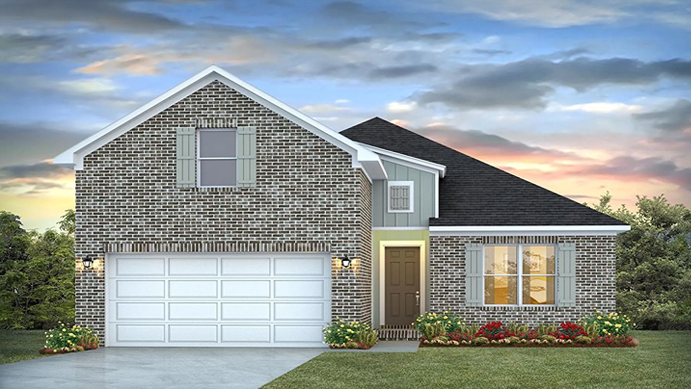 Beautiful new home exterior.