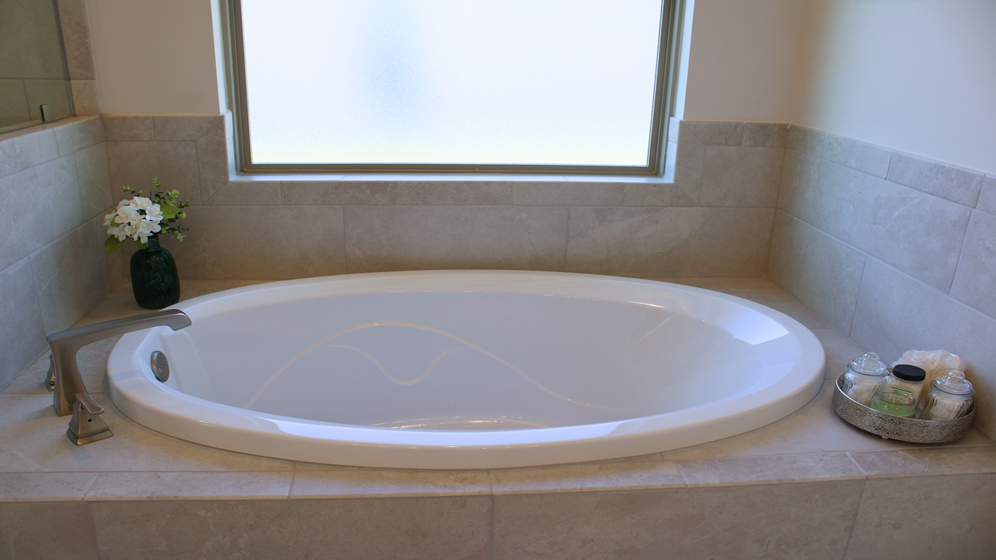 Walnut model home interior.