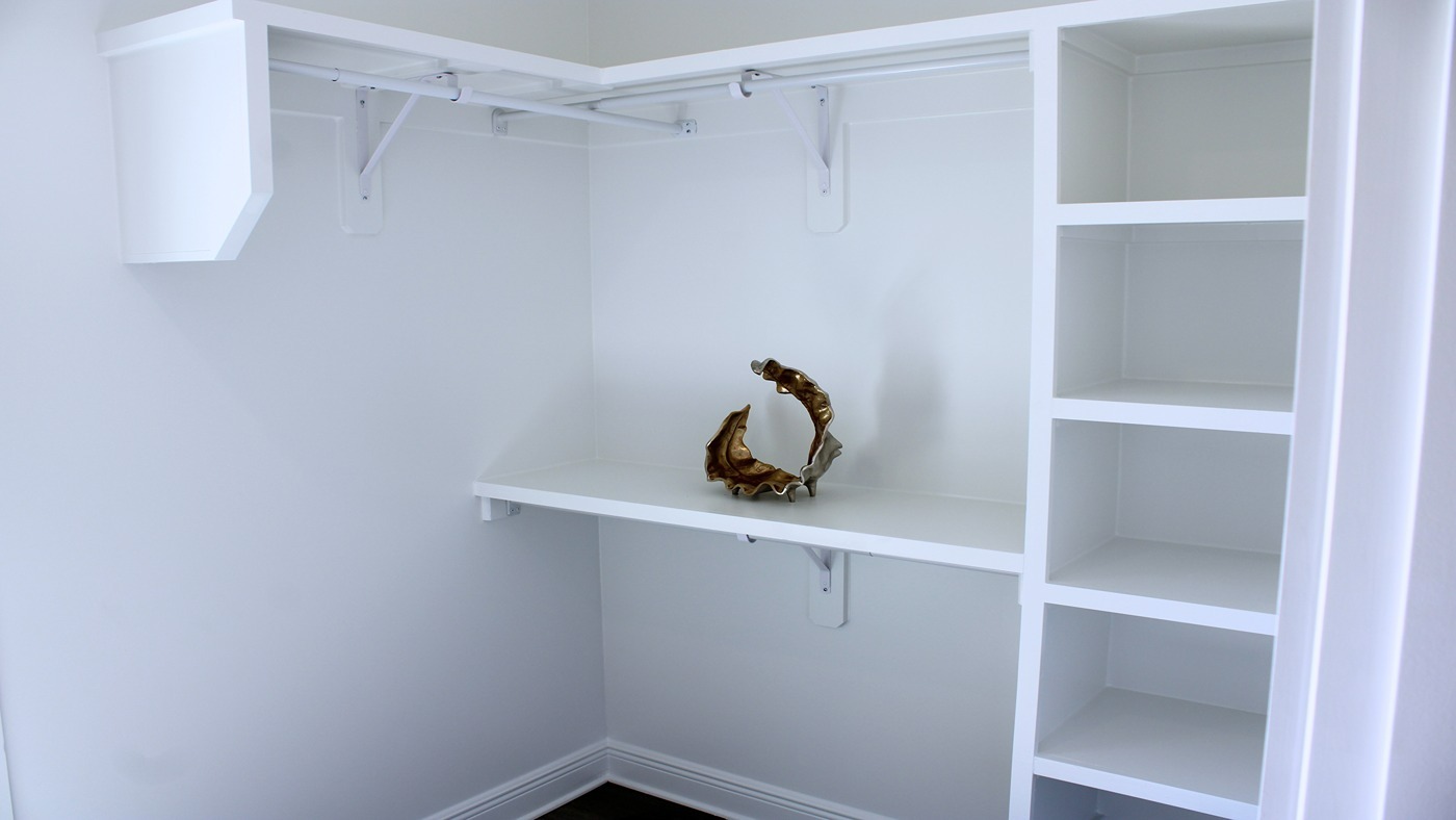 Walnut model home interior.