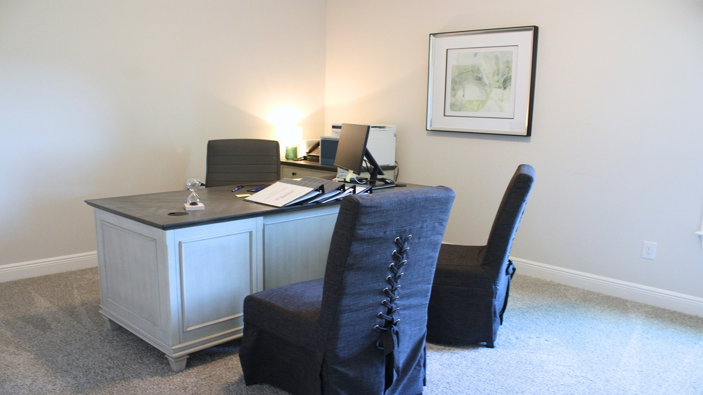 Walnut model home interior.