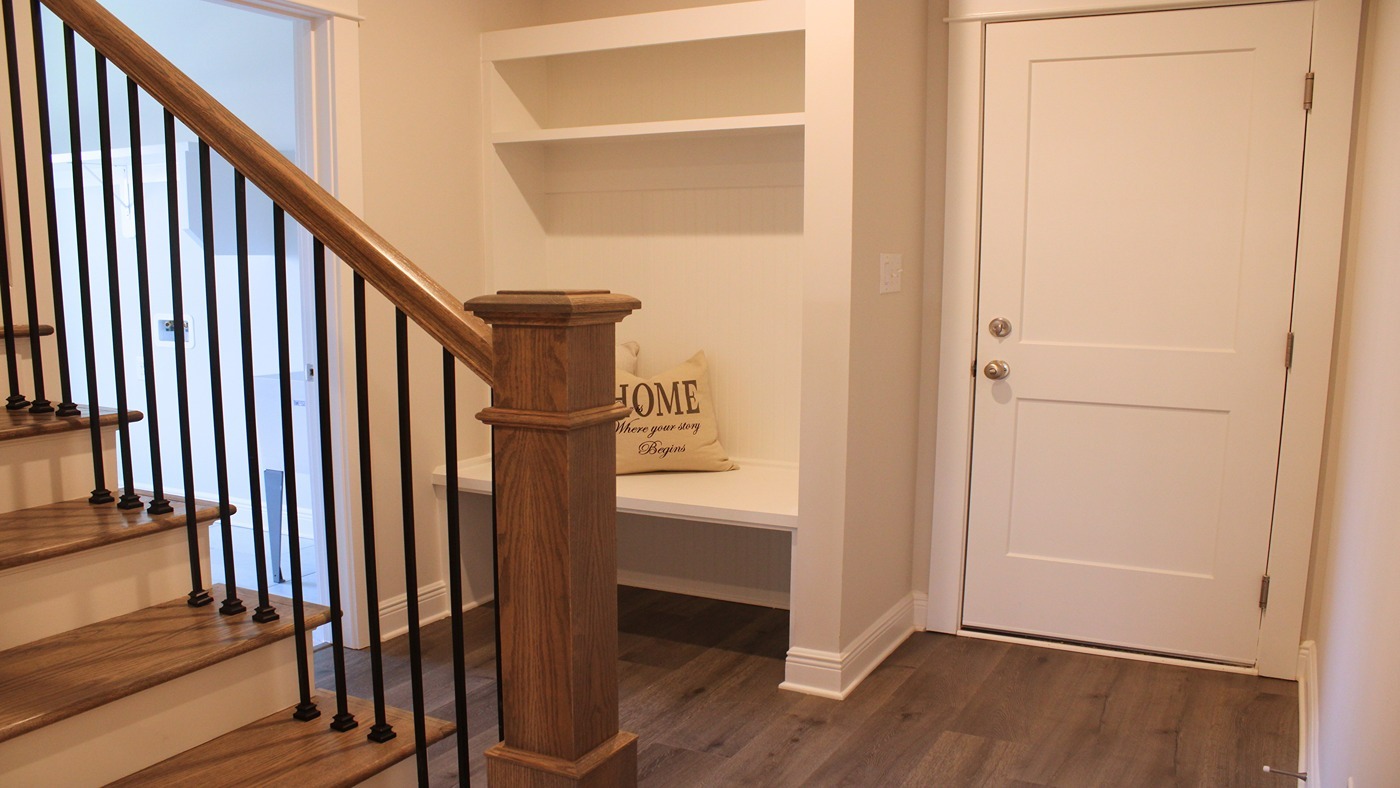 Walnut model home interior.
