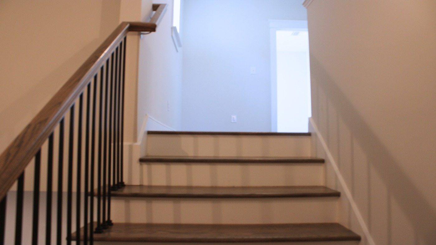 Walnut model home interior.