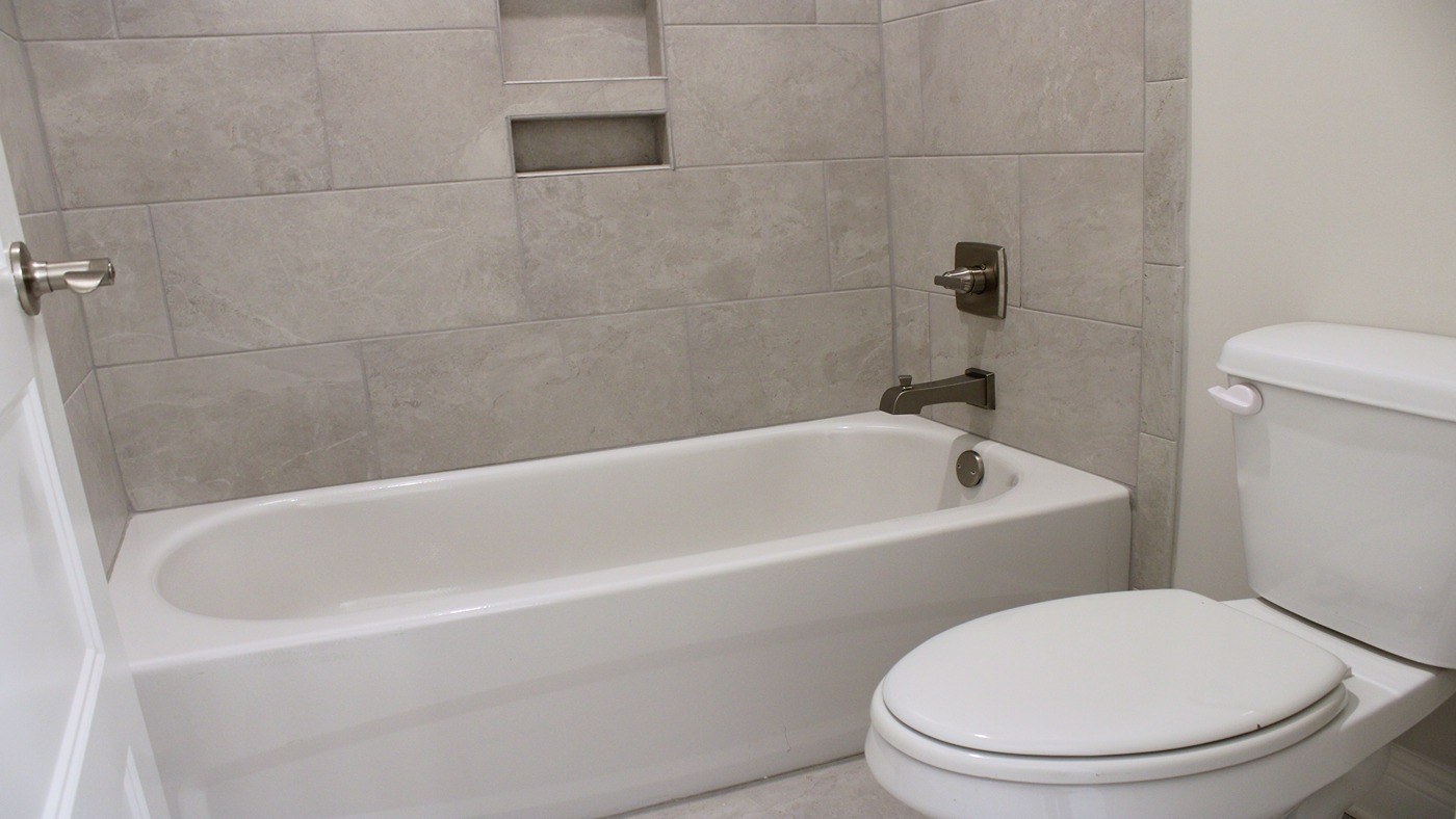 Walnut model home interior.