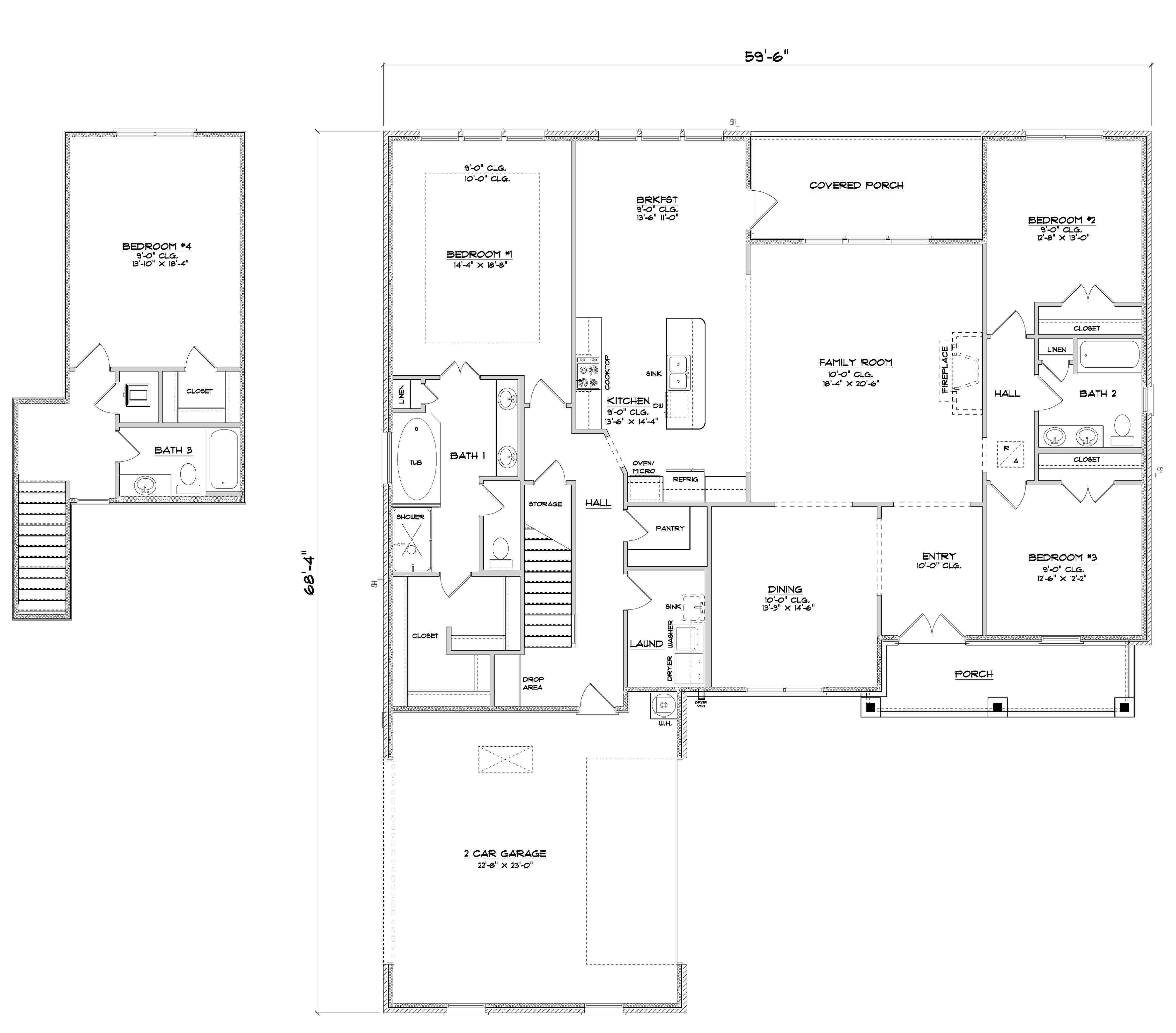 Hickory A floorplan layout.