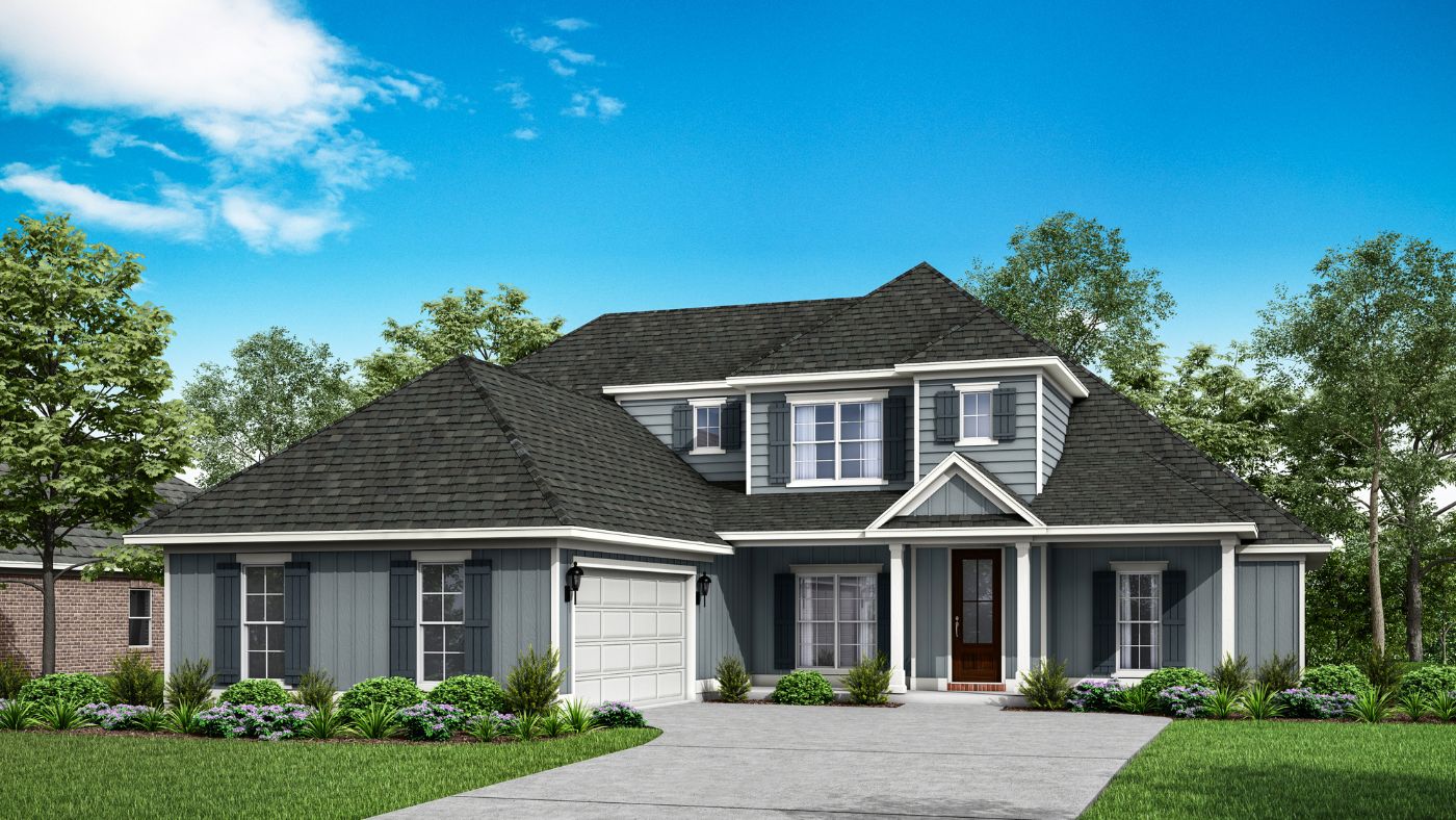 2-story home exterior rendering.