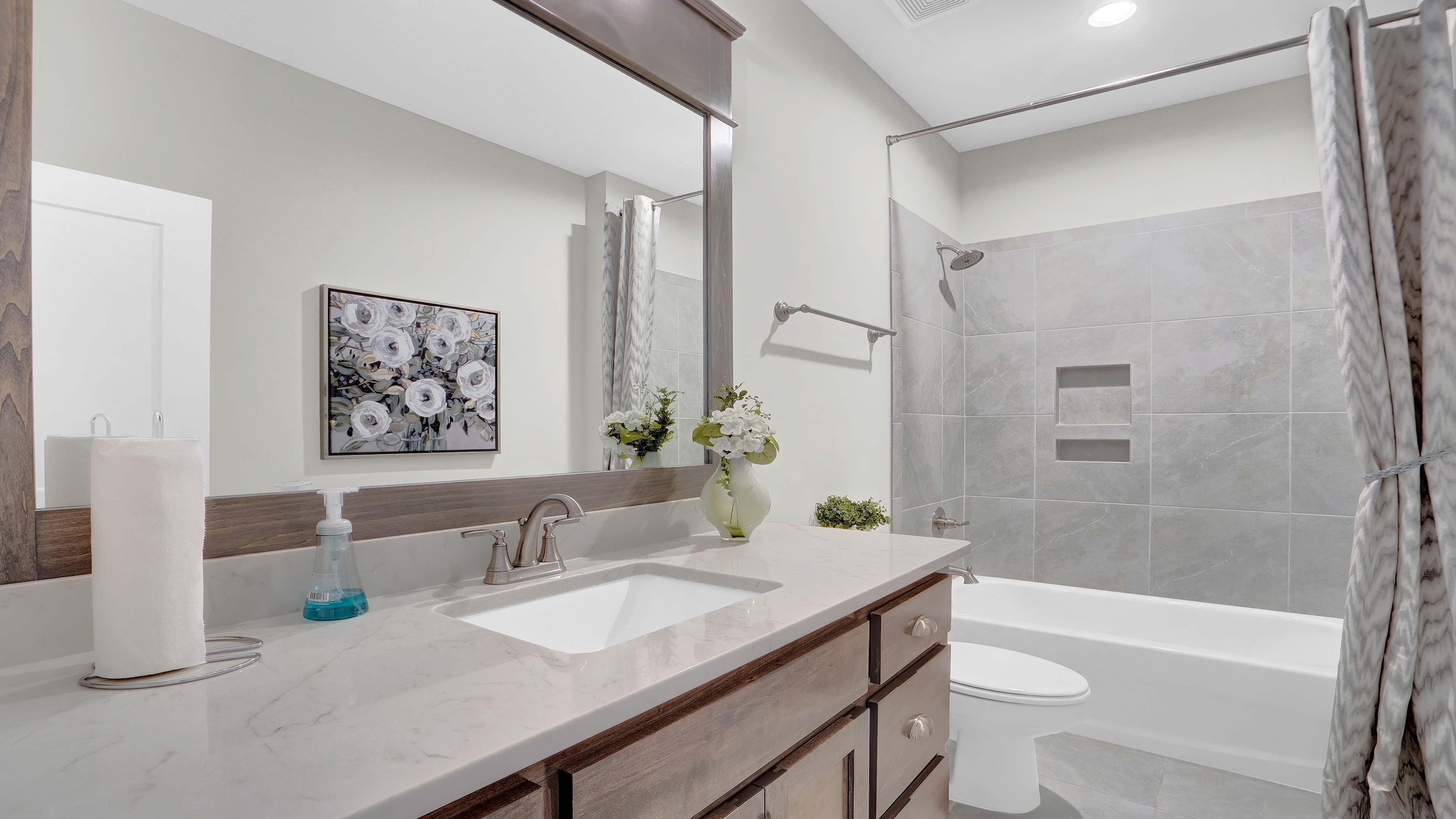 pecan bathroom