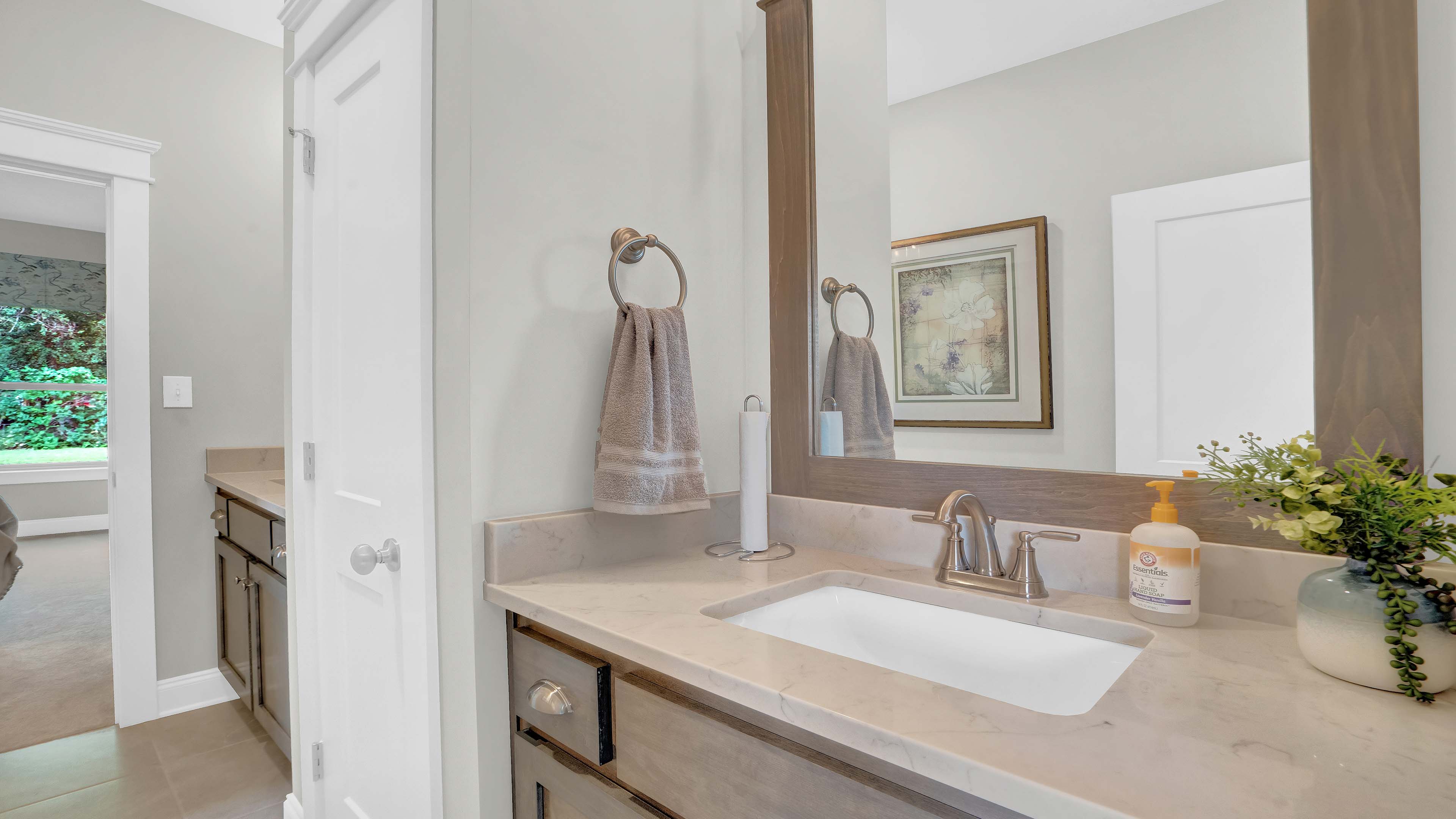 pecan bathroom