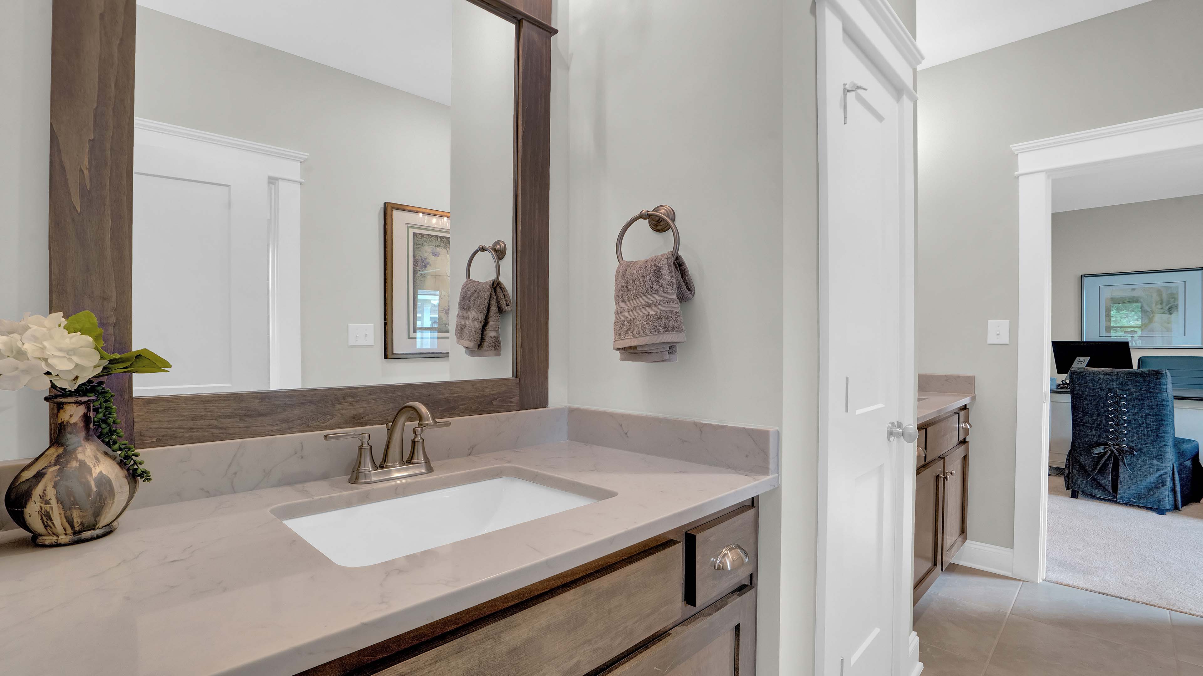 pecan bathroom