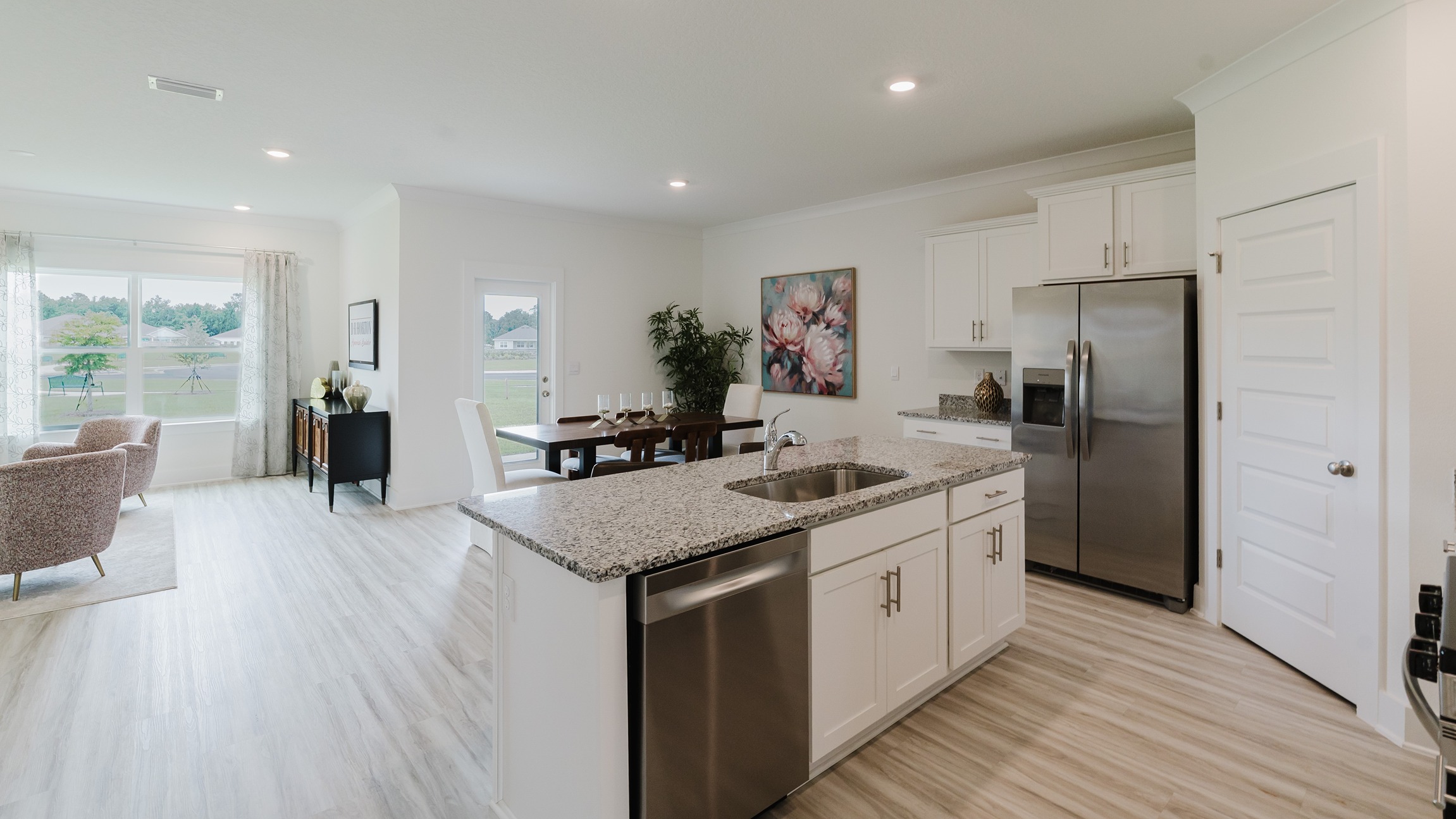 Open concept great room of Cali floorplan.