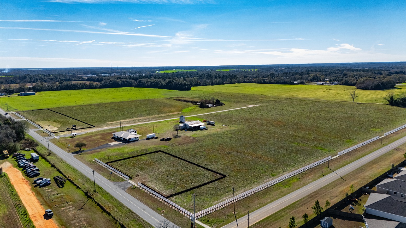 Drone photography of Northfield land.