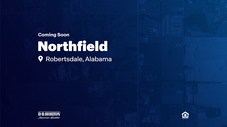 Coming Soon" Northfield new home community in Robertsdale, Alabama.