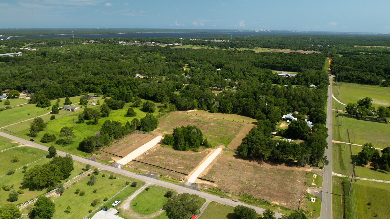 Drone photography of land.