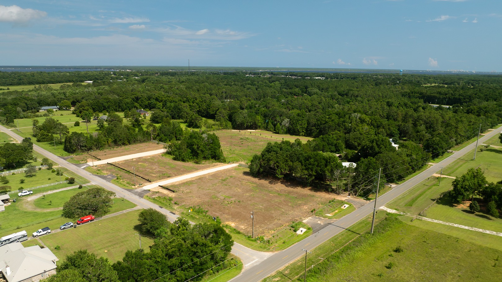 Drone photography of land.