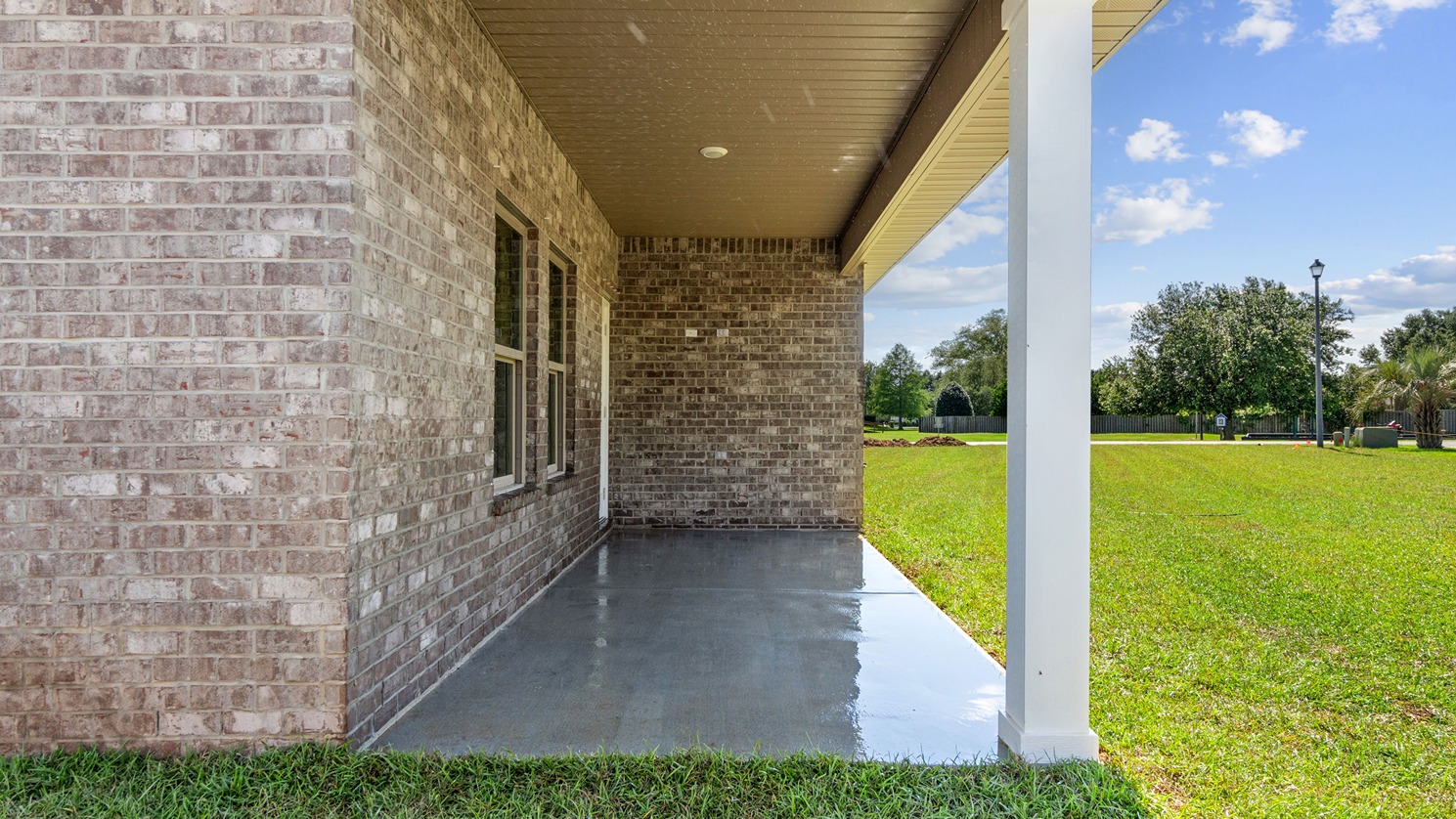 Covered back porch