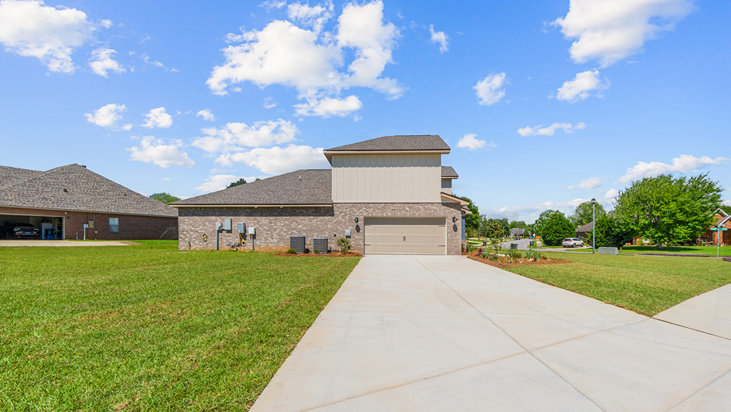 Side entry 2-car garage