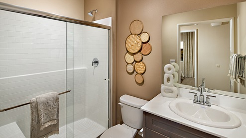 Bathroom with walk in shower