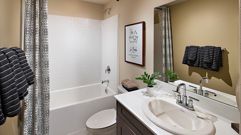Bathroom with shower and tub