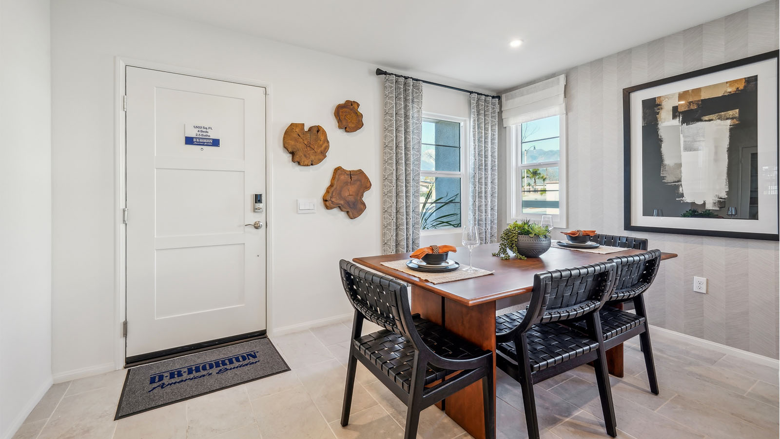 Entry way with dining room