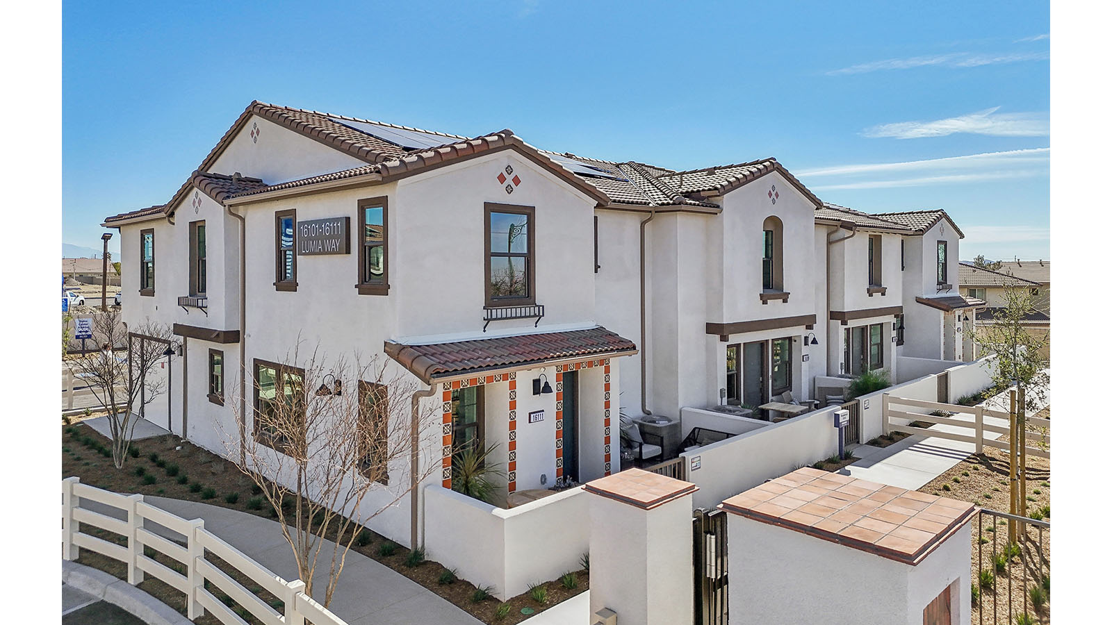 Townhomes with two-car garages