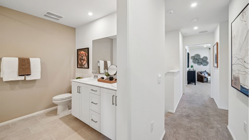 Bathroom with dual sinks