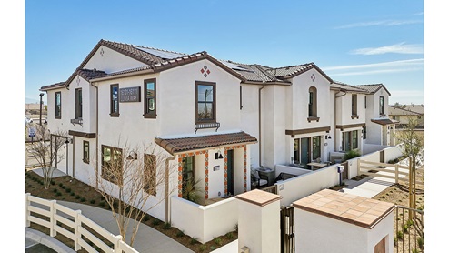 Townhomes with two-car garages