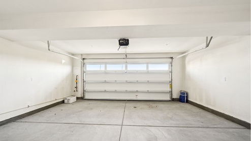 Spacious two-car garage