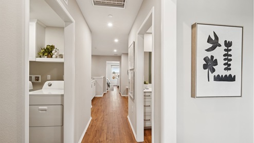 Spacious hallways