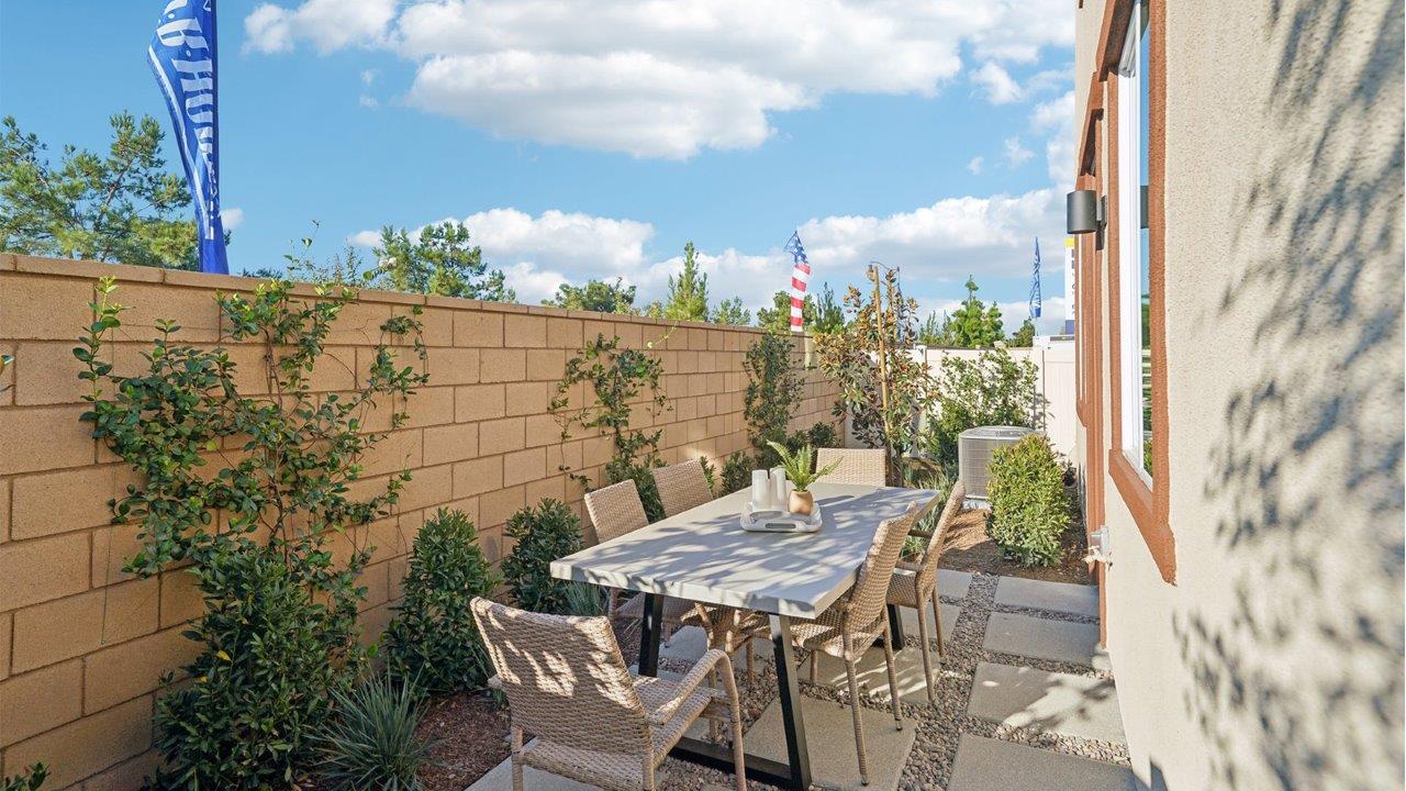 Spacious backyard with patio area